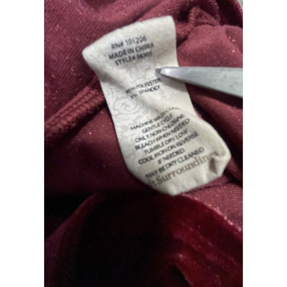 Soft Surroundings Velvet Tunic Mock Neck Women's 2XL Whimsy Maroon - Picture 10 of 10